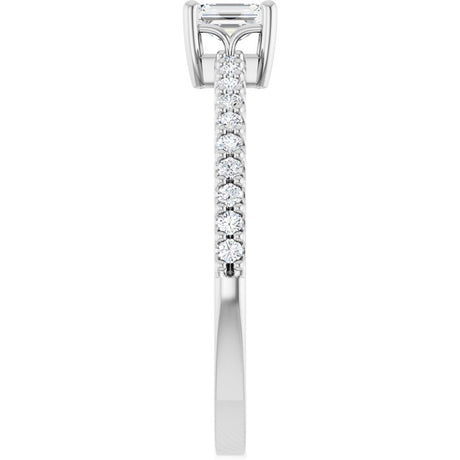 14K White Gold 3/8 CTW Lab-Grown Diamond Ring