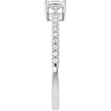14K White Gold 3/8 CTW Lab-Grown Diamond Ring
