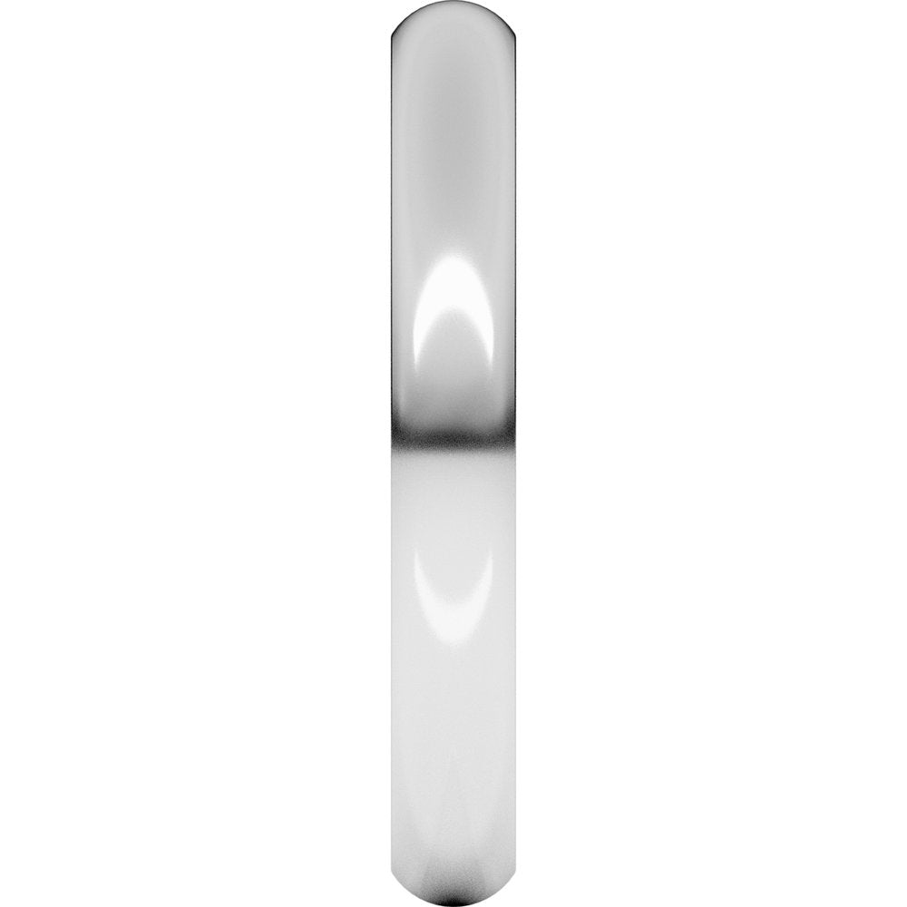 14K White Gold 3 mm Heavyweight Half Round Band Size 5