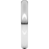 14K White Gold 3 mm Heavyweight Half Round Band Size 5