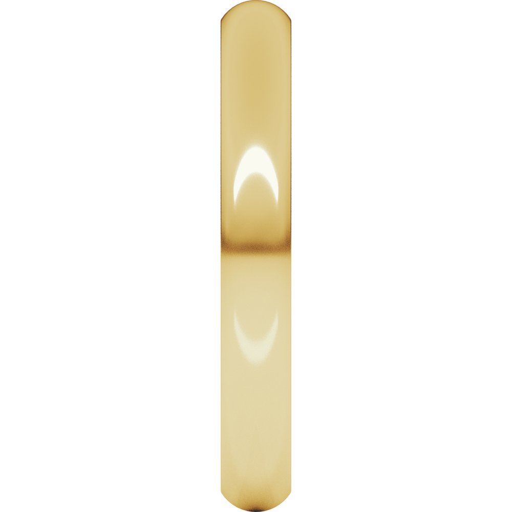 18K Yellow Gold 3 mm Heavyweight Half Round Band Size 5.5