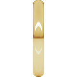18K Yellow Gold 3 mm Heavyweight Half Round Band Size 5.5