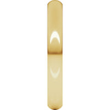 14K Yellow Gold 3 mm Heavyweight Half Round Band Size 8
