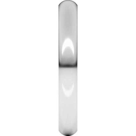14K White Gold 3 mm Heavyweight Half Round Band Size 6