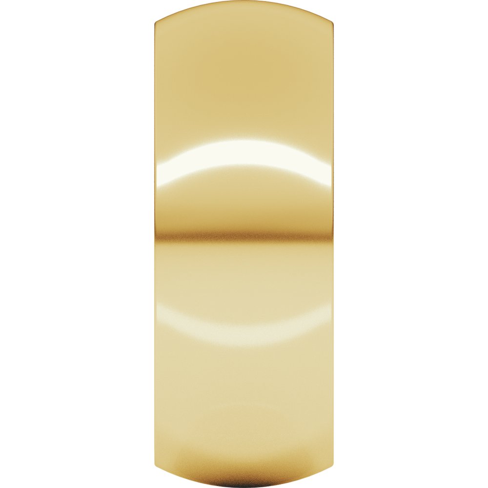 14K Yellow Gold 8 mm Heavyweight Half Round Band Size 6