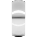 14K White Gold 8 mm Heavyweight Half Round Band Size 6