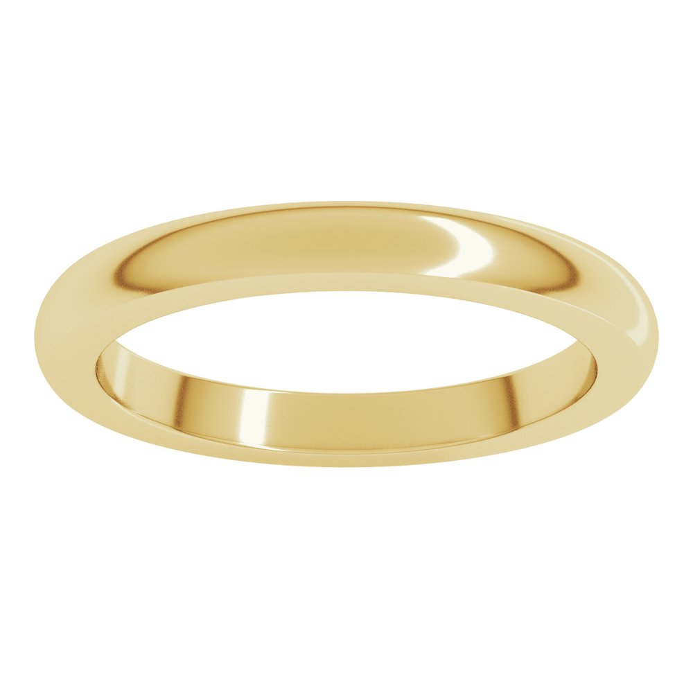 14K Yellow Gold 2.5 mm Heavyweight Half Round Band Size 4.5