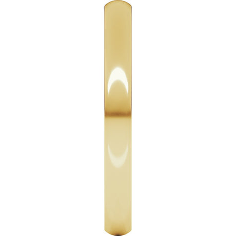 18K Yellow Gold 2.5 mm Heavyweight Half Round Band Size 9