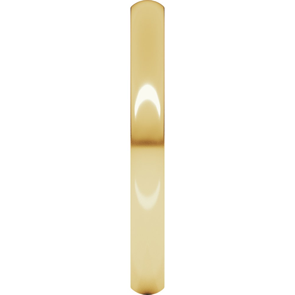 14K Yellow Gold 2.5 mm Heavyweight Half Round Band Size 4.5
