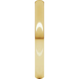 14K Yellow Gold 2.5 mm Heavyweight Half Round Band Size 4.5