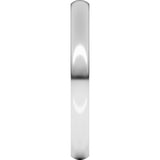 14K White Gold 2.5 mm Heavyweight Half Round Band Size 6