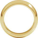 14K Yellow Gold 8 mm Heavyweight Half Round Band Size 6