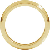 18K Yellow Gold 4 mm Heavyweight Half Round Band Size 6