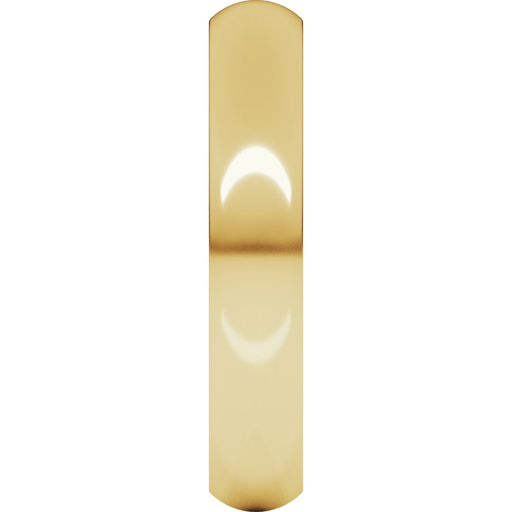 14K Yellow Gold 4 mm Heavyweight Half Round Band Size 5