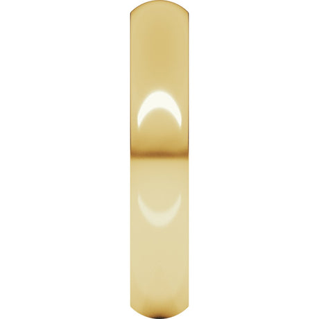 14K Yellow Gold 4 mm Heavyweight Half Round Band Size 6