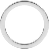 Platinum 1 mm Heavyweight Half Round Band Size 4.5
