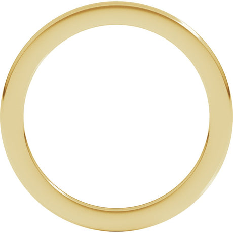 14K Yellow Gold 1 mm Heavyweight Half Round Band Size 7