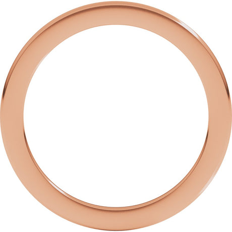 14K Rose Gold 1 mm Heavyweight Half Round Band Size 7