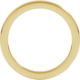 14K Yellow Gold 1 mm Heavyweight Half Round Band Size 7