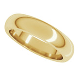 10K Yellow Gold 4.5 mm Heavyweight Half Round Band Size 8
