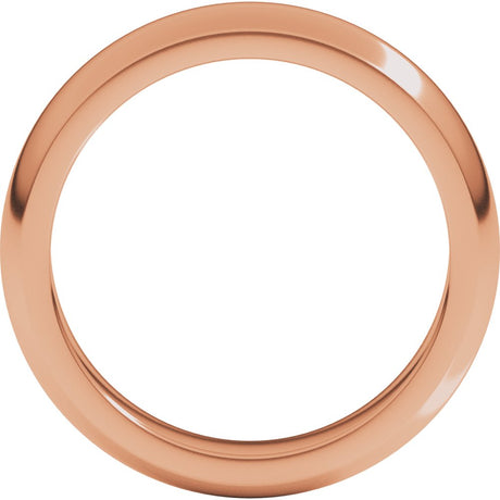 14K Rose Gold 4.5 mm Heavyweight Half Round Band Size 9.5