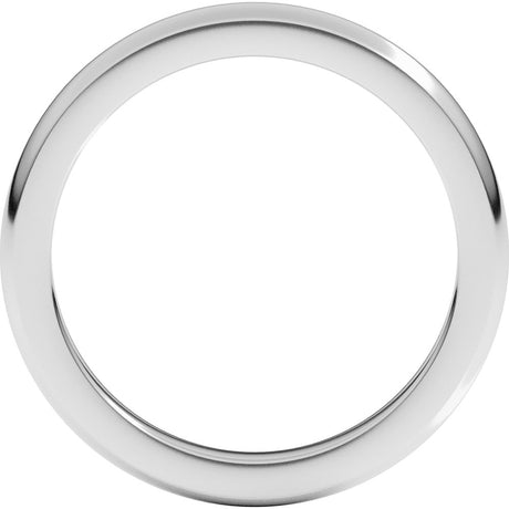 14K White Gold 2.5 mm Heavyweight Half Round Band Size 5