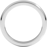 14K White Gold 2.5 mm Heavyweight Half Round Band Size 6