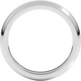 14K White Gold 3 mm Heavyweight Half Round Band Size 6