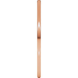 14K Rose Gold 1 mm Heavyweight Half Round Band Size 7