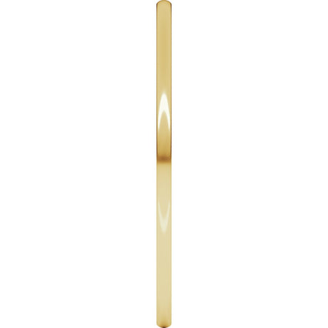 14K Yellow Gold 1 mm Heavyweight Half Round Band Size 7