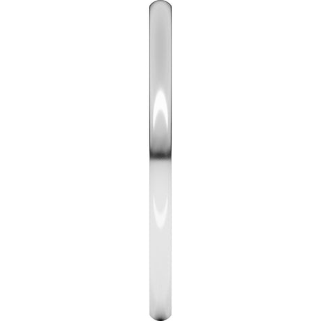 14K X1 White Gold 1.5 mm Heavyweight Half Round Band Size 4.5