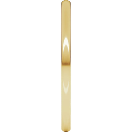 18K Yellow Gold 1.5 mm Heavyweight Half Round Band Size 6