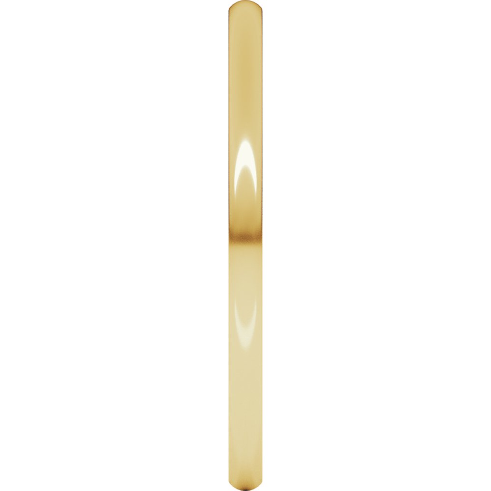 14K Yellow Gold 1.5 mm Heavyweight Half Round Band Size 5.5
