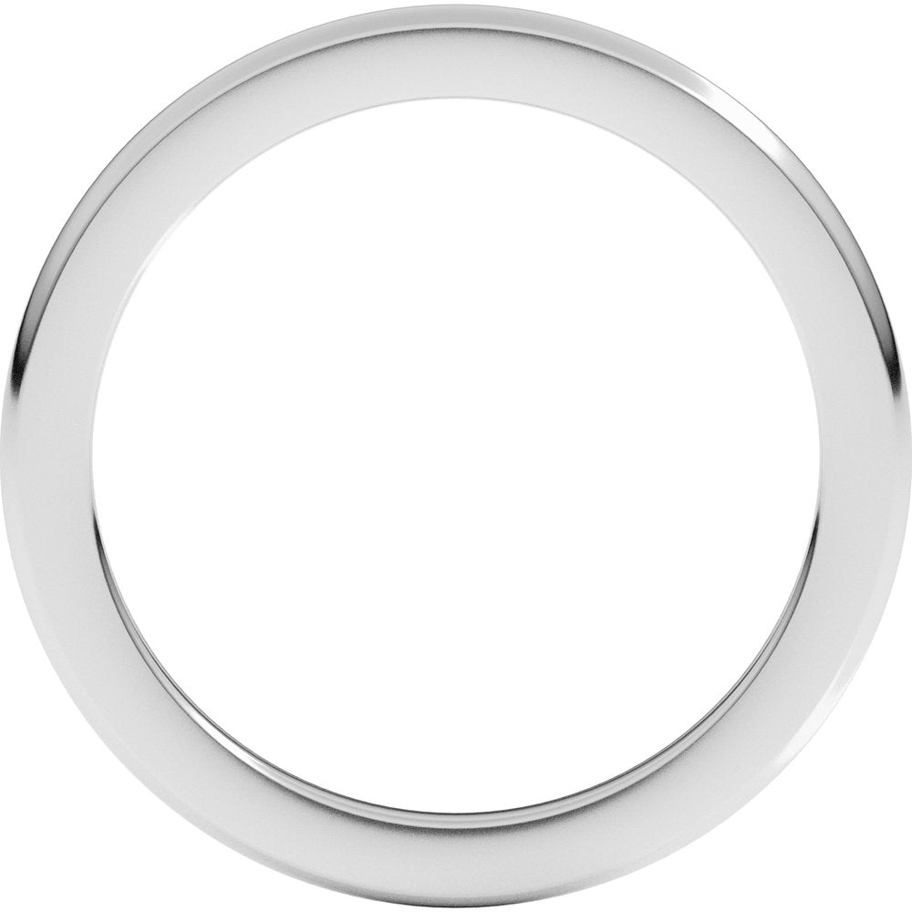 14K White Gold 1.5 mm Heavyweight Half Round Band Size 6.5