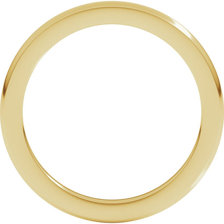 18K Yellow Gold 1.5 mm Heavyweight Half Round Band Size 6