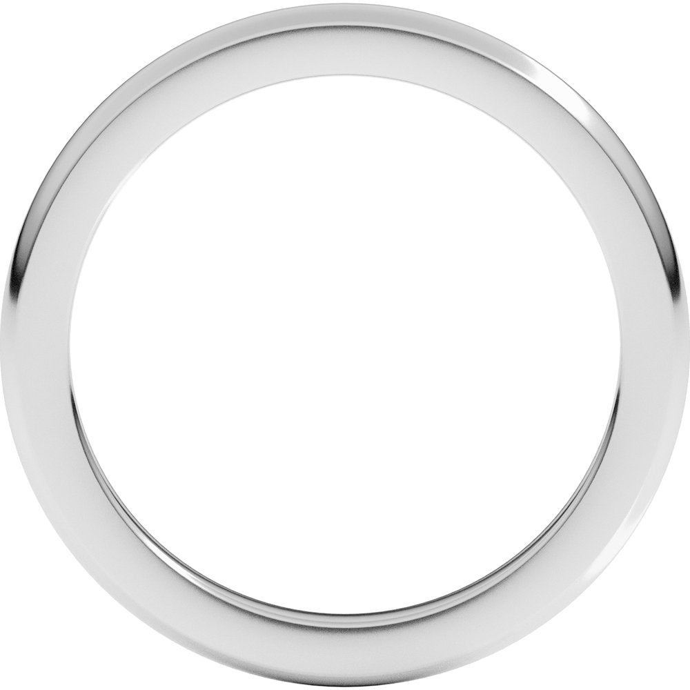 14K White Gold 2 mm Heavyweight Half Round Band Size 6