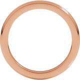 14K Rose Gold 2 mm Heavyweight Half Round Band Size 8.5