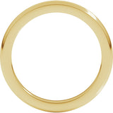 14K Yellow Gold 2 mm Heavyweight Half Round Band Size 10