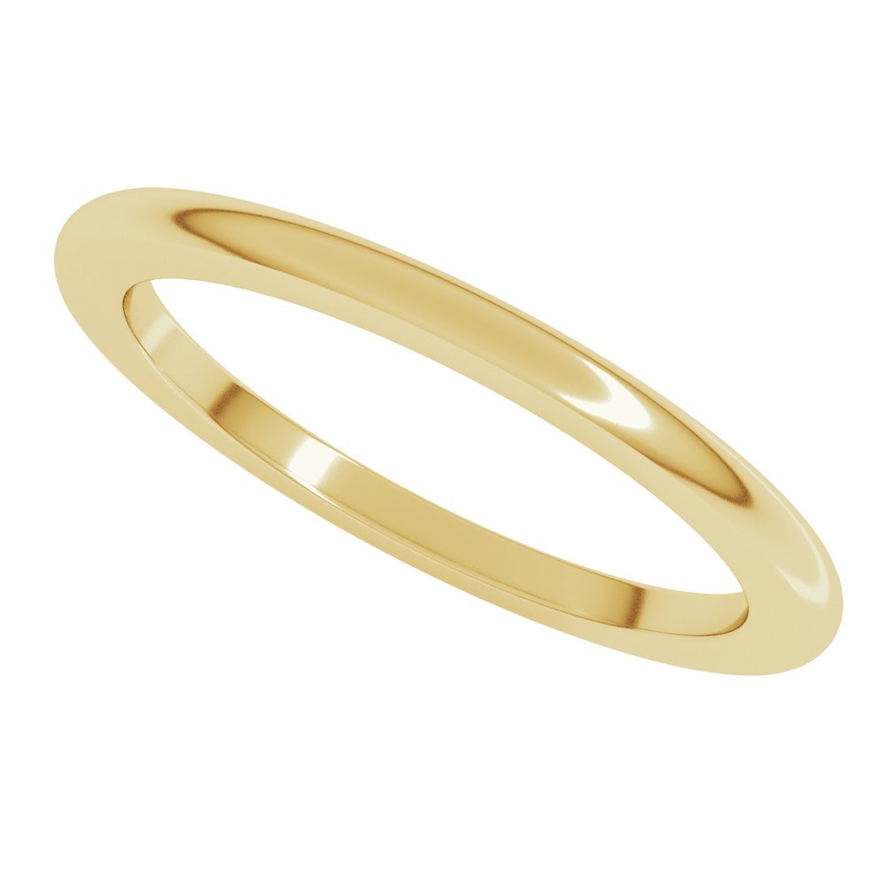 14K Yellow Gold 1.5 mm Heavyweight Half Round Band Size 5.5