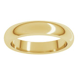 18K Yellow Gold 4 mm Heavyweight Half Round Band Size 6