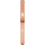14K Rose Gold 2 mm Heavyweight Half Round Band Size 8.5