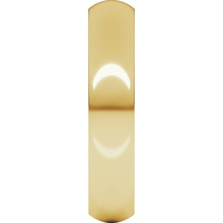 14K Yellow Gold 4.5 mm Heavyweight Half Round Band Size 5
