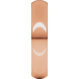 14K Rose Gold 4.5 mm Heavyweight Half Round Band Size 9.5