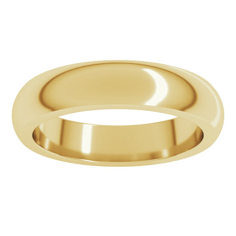 18K Yellow Gold 4.5 mm Heavyweight Half Round Band Size 11