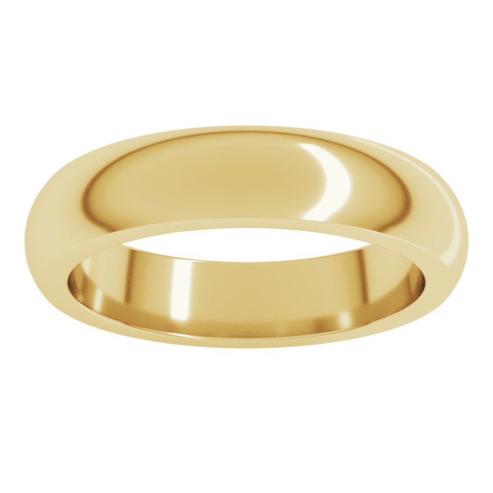 10K Yellow Gold 4.5 mm Heavyweight Half Round Band Size 8