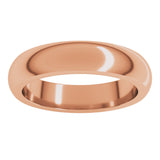 14K Rose Gold 4.5 mm Heavyweight Half Round Band Size 9.5