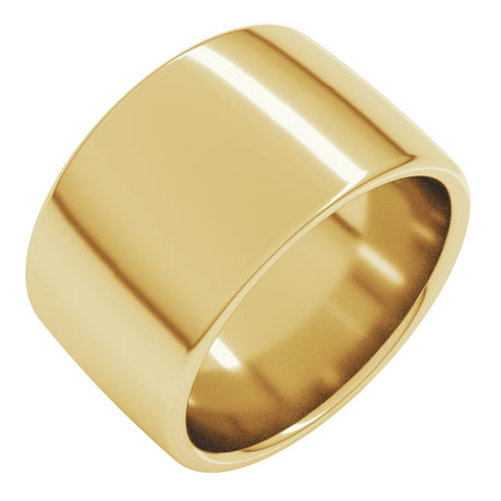 14K Yellow Gold 12 mm Comfort-Fit European-Style Band Size 12
