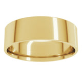 14K Yellow Gold 6 mm Ultra-Lightweight Comfort-Fit Flat Band Size 6