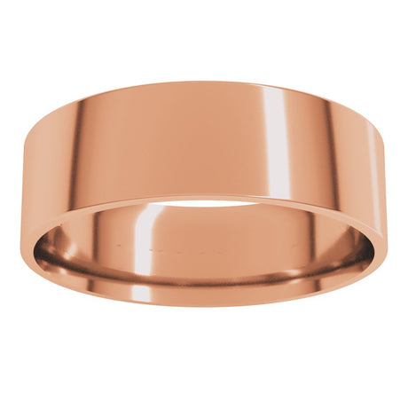 14K Rose Gold 6 mm Ultra-Lightweight Comfort-Fit Flat Band Size 7