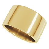14K Yellow Gold 12 mm Comfort-Fit European-Style Band Size 12